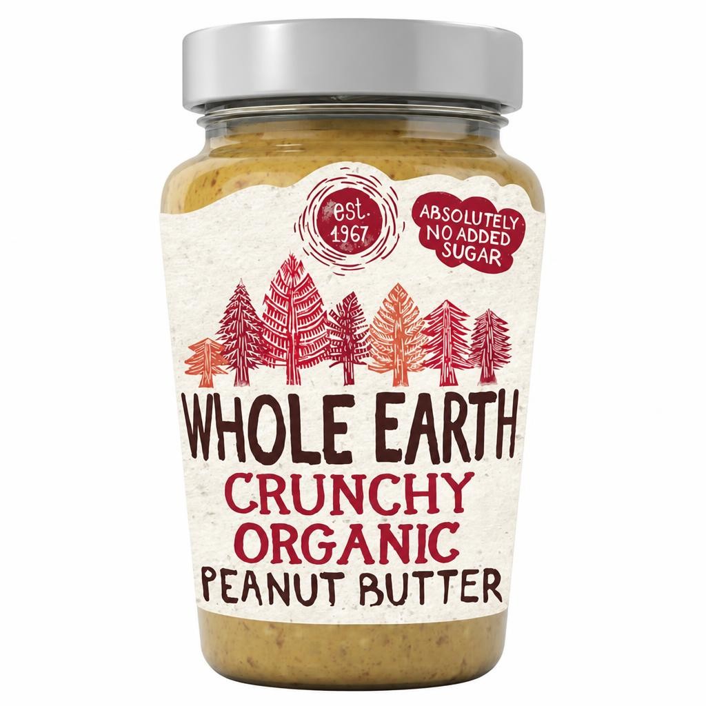 Whole Earth Organic Crunchy Peanut Butter 340g