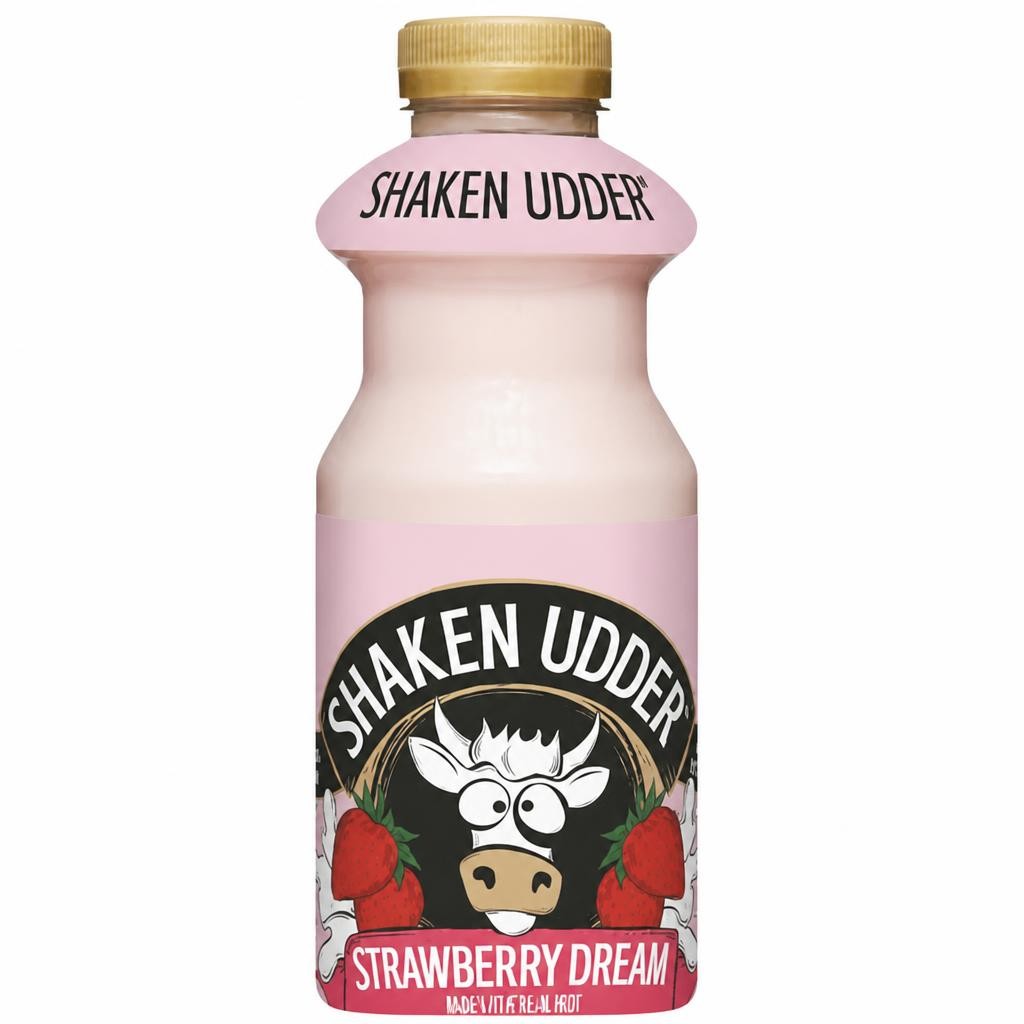 Shaken Udder Strawberry Dream Milkshake 750ml