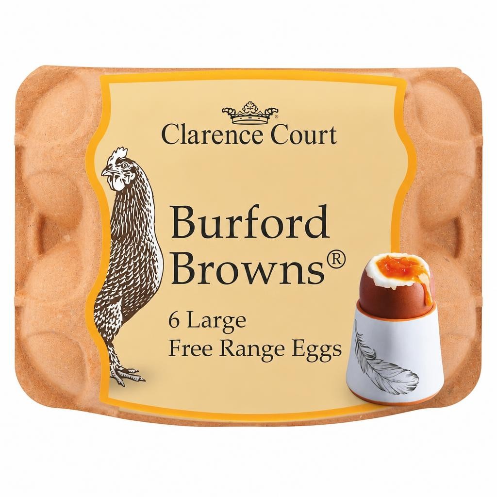 Clarence Court Burford Brown Large Free Range Eggs 6 Pack