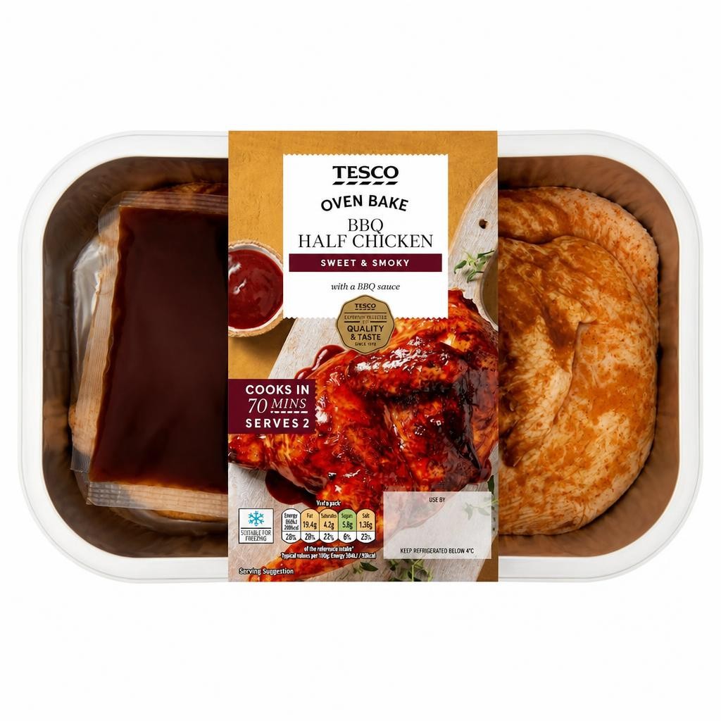 Tesco BBQ Half Chicken 843g