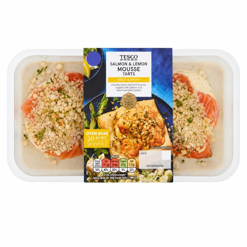 Tesco Salmon and Lemon Mousse Tarts 340g