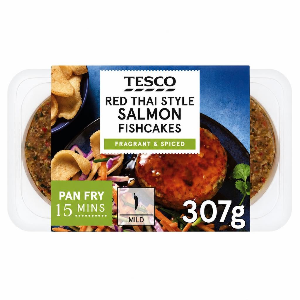 Tesco Red Thai Style Salmon Fishcakes 307g