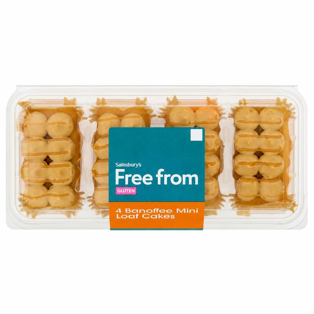 Sainsbury's Free From 4 x Banoffee Mini Loaf Cakes 255g