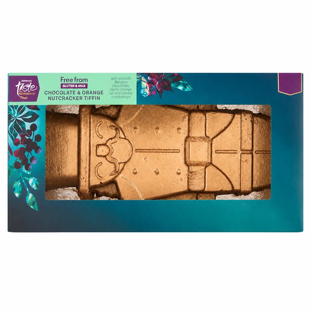 Sainsbury's Free From 605g Chocolate Orange Nutcracker Tiffin Traybake