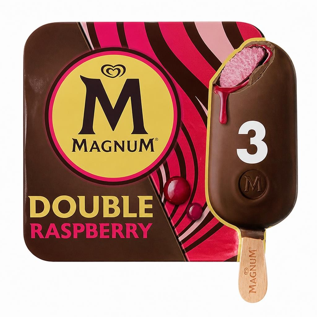 Magnum Double Raspberry Ice Cream Sticks 3x85ml