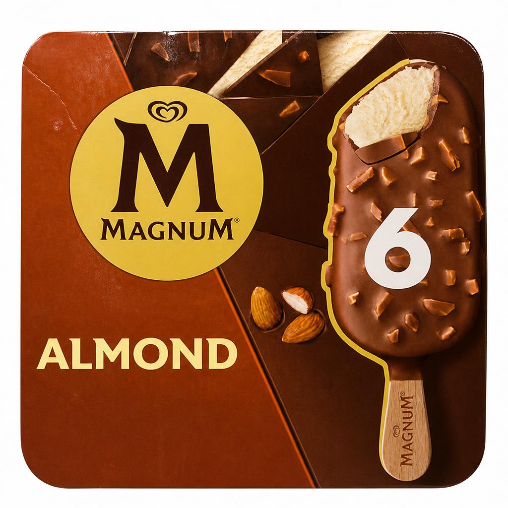 Magnum 6 x 100ml Almond Ice Cream Sticks