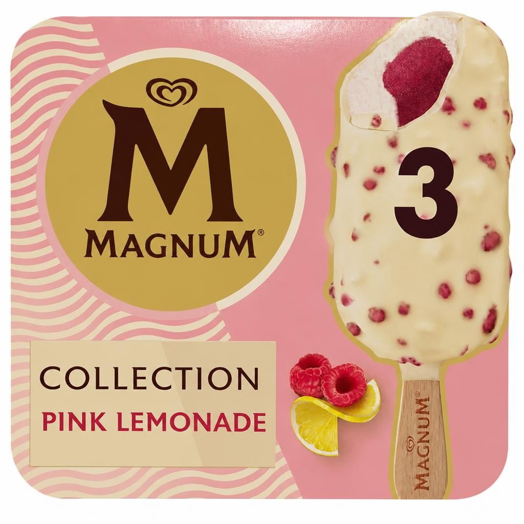 Magnum 3 x 90ml Collection Pink Lemonade Ice Cream Sticks