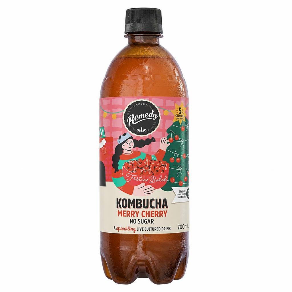 Remedy 700ml Merry Cherry Kombucha Drink