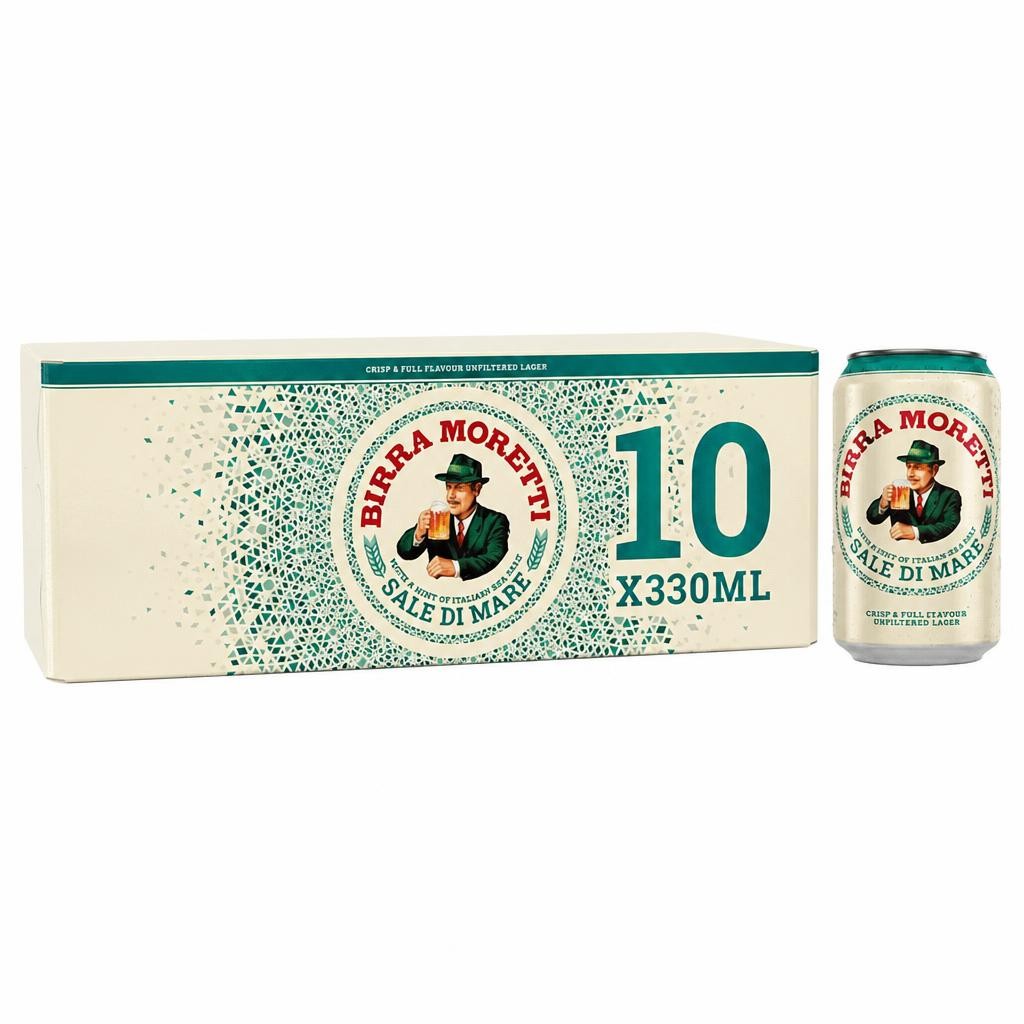 Birra Moretti Sale Di Mare Lager Beer 10x330ml