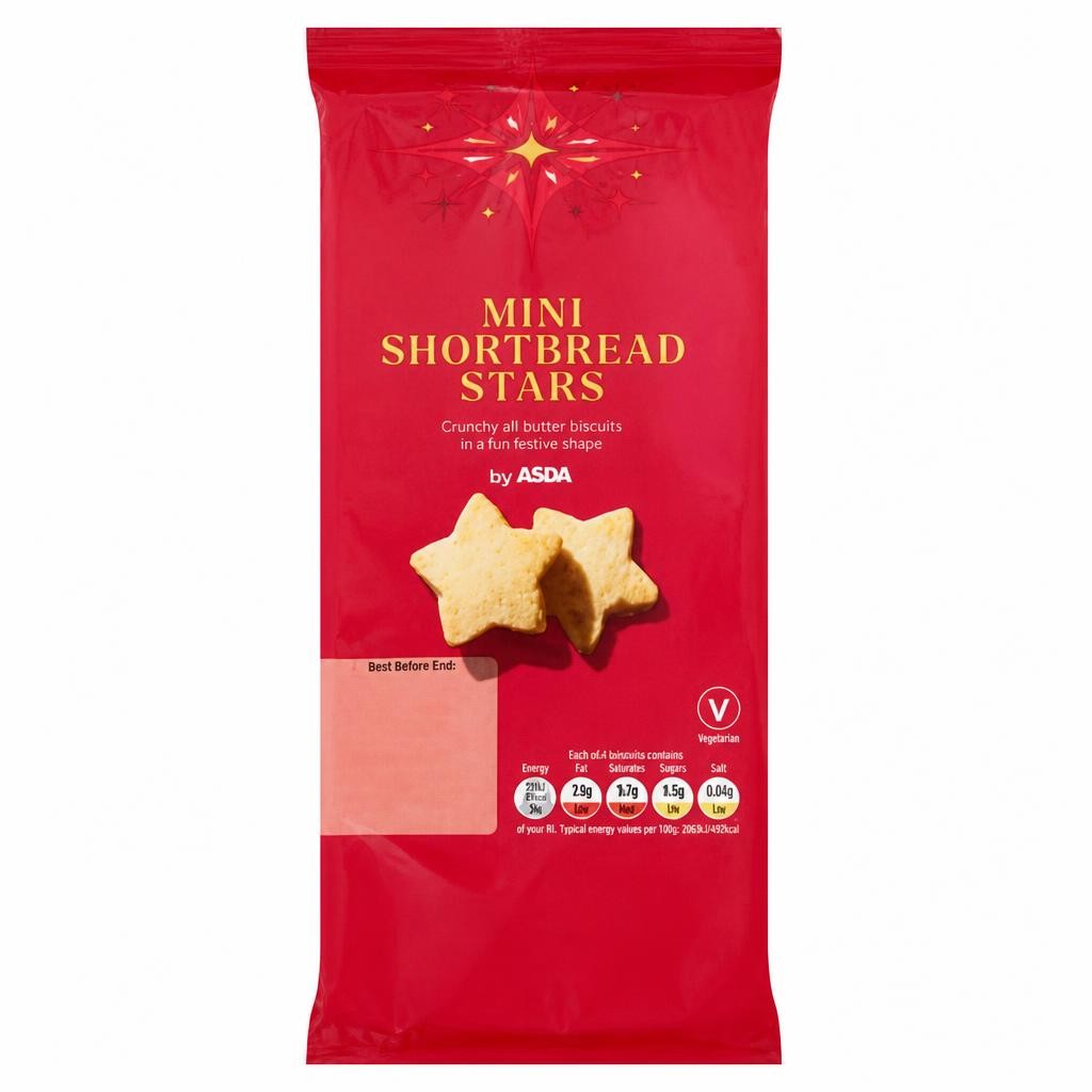 ASDA Mini Shortbread Stars 125g