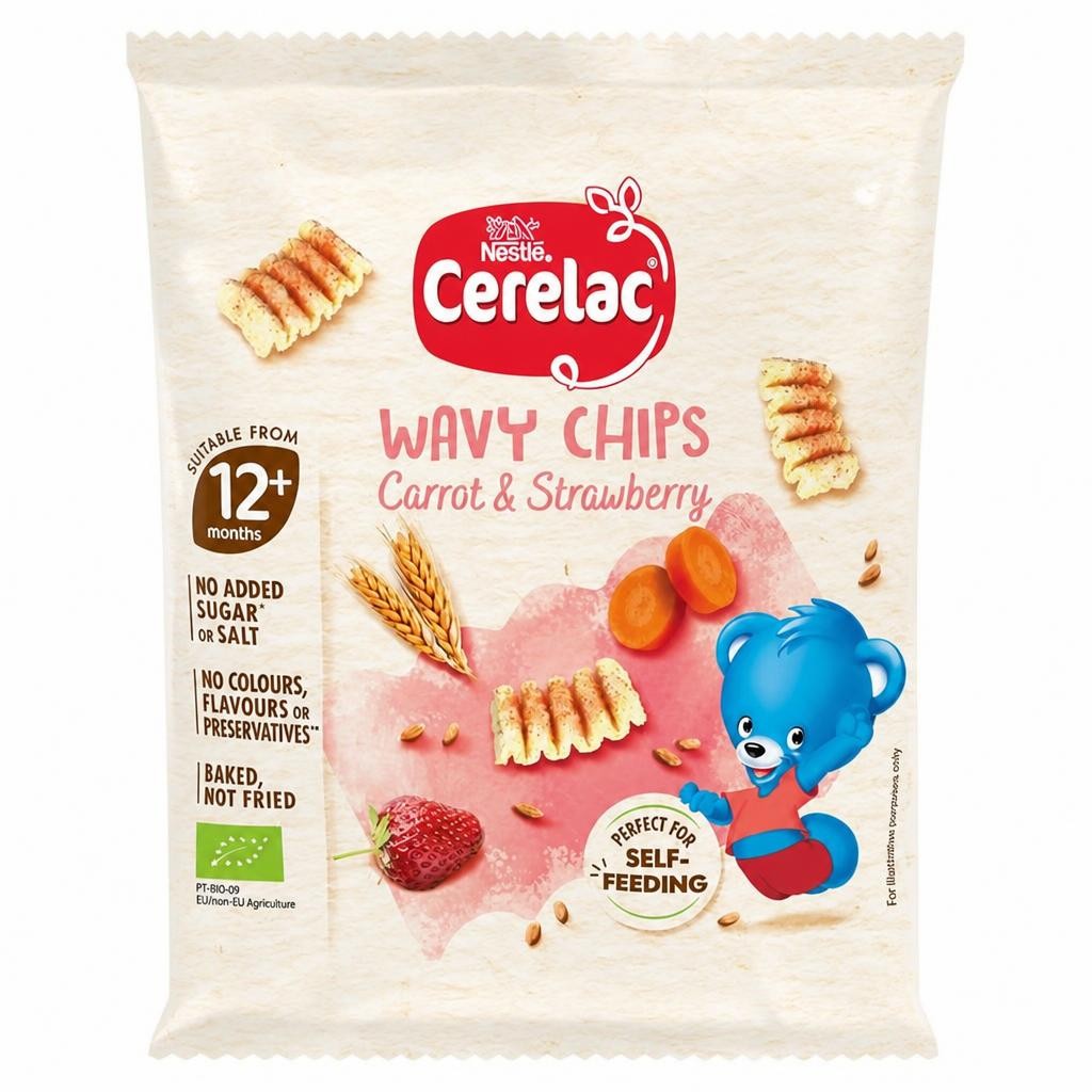 Cerelac 7g Suitable from 12+ Months Carrot & Strawberry Wavy Chips