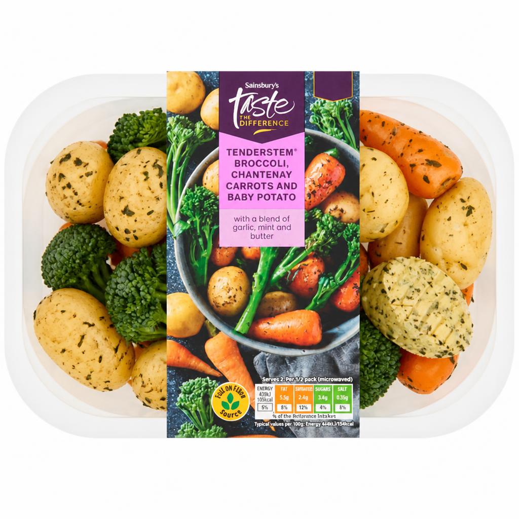 Sainsbury's 275g Tenderstem Broccoli, Chantenay Carrots & Baby Potato, Taste the Difference