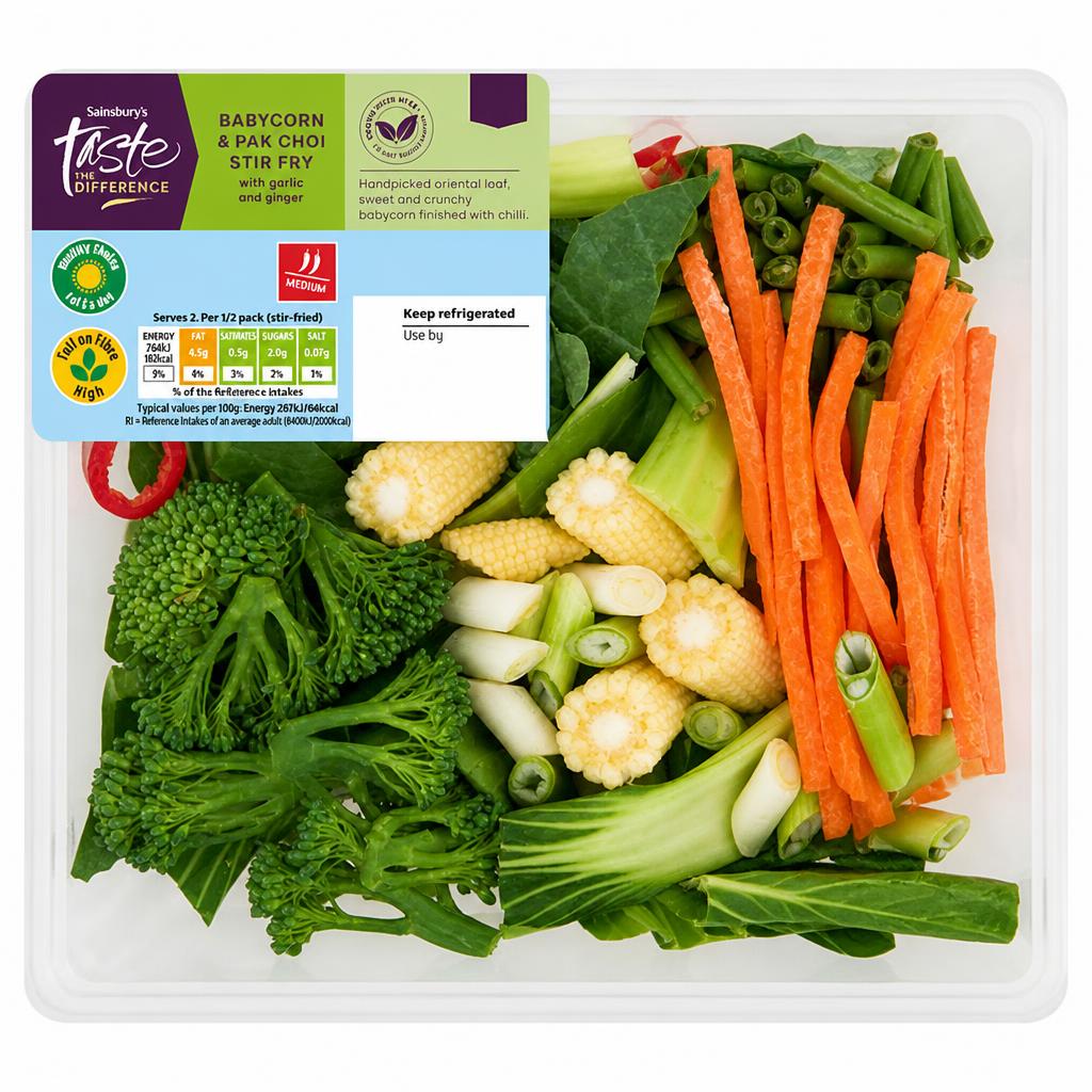 Sainsbury's 220g Babycorn & Pak Choi Stir Fry, Taste the Difference