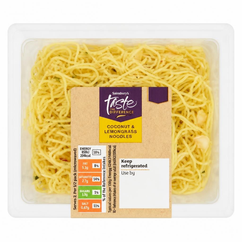 Sainsbury's 275g Coconut & Lemongrass Noodles, Taste the Difference