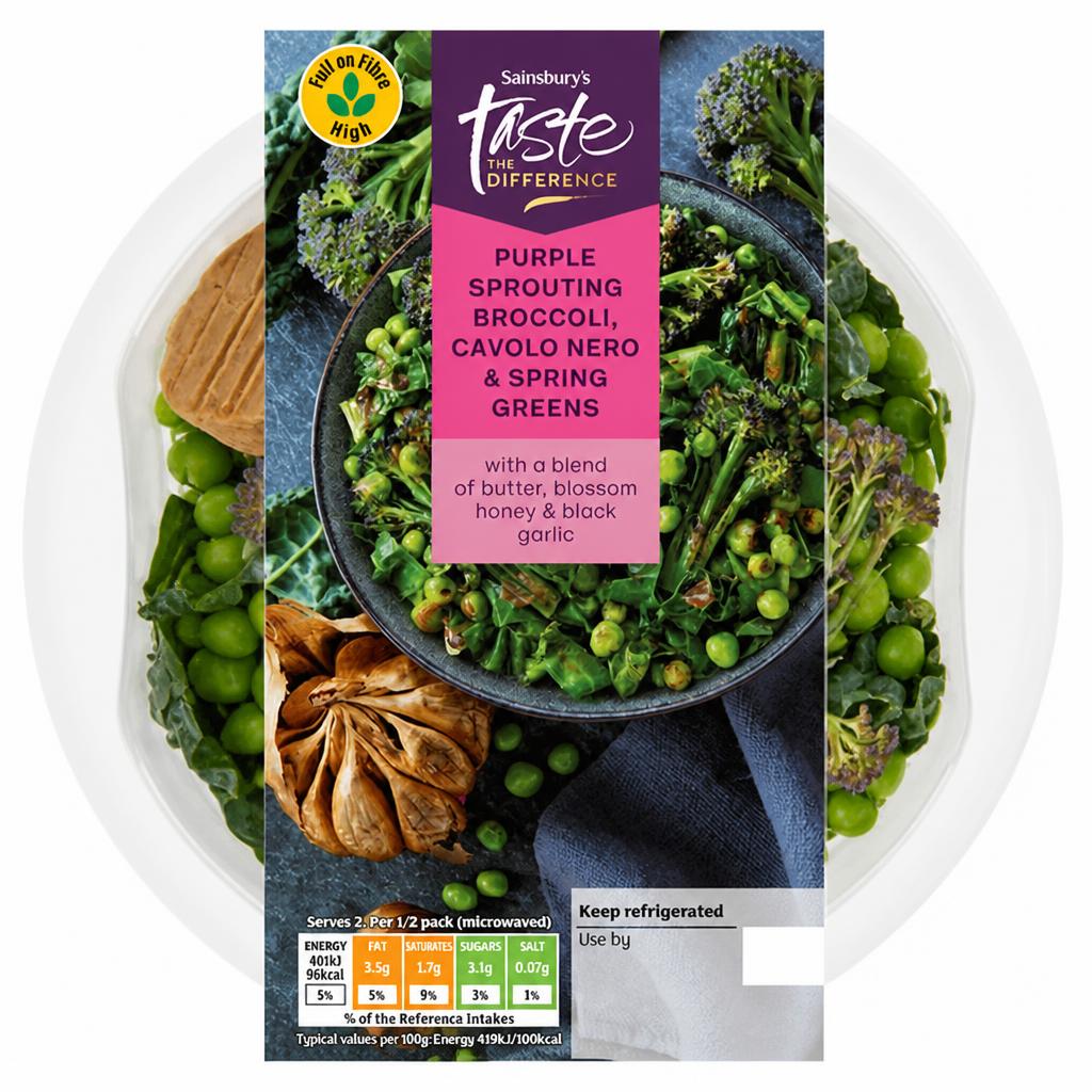 Sainsbury's 220g PSB & Cabbage with Garlic Butter, Taste the Difference