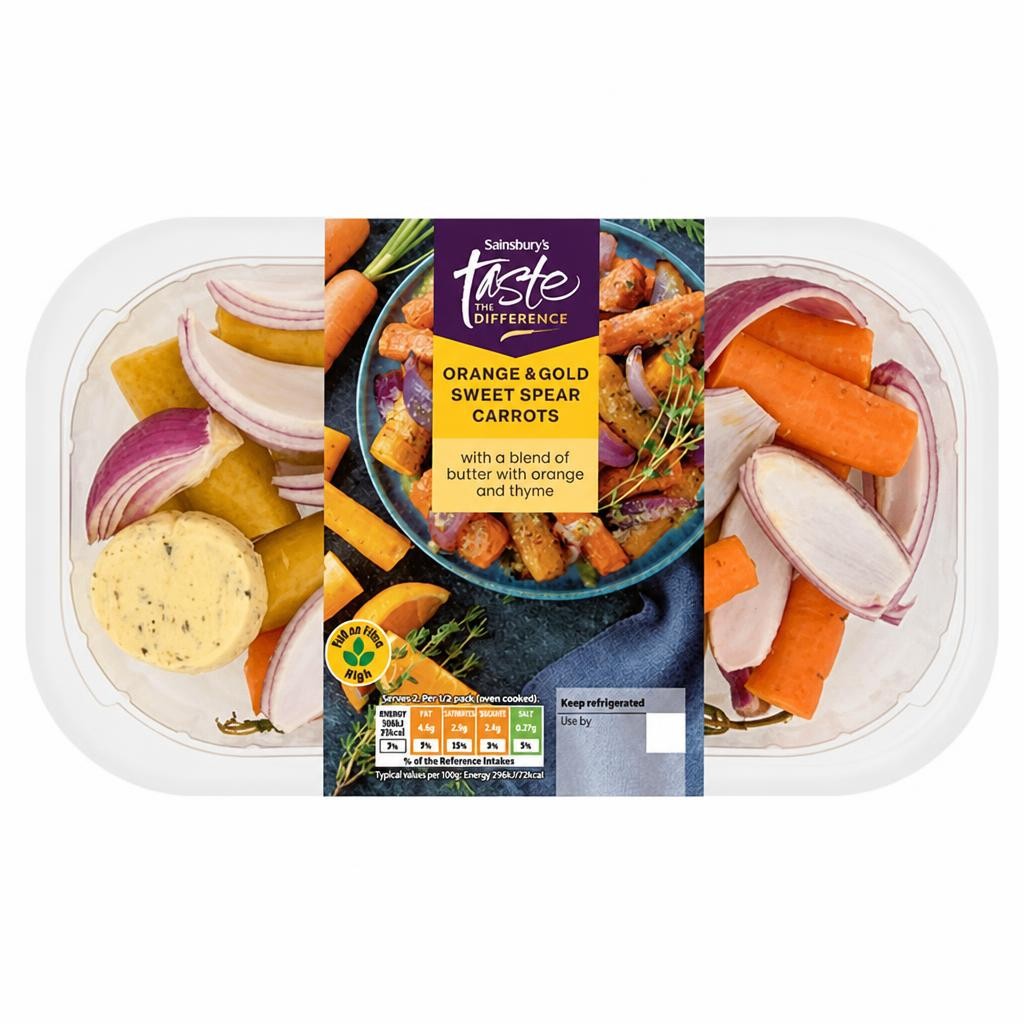 Sainsbury's 380g Sweet Spear Carrots with Orange, Taste the Difference