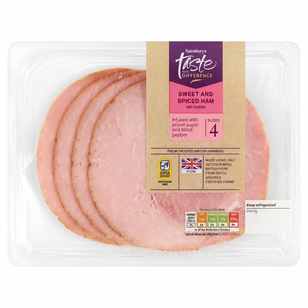 Sainsbury's 120g Sweet & Spiced Ham Slices, Taste the Difference