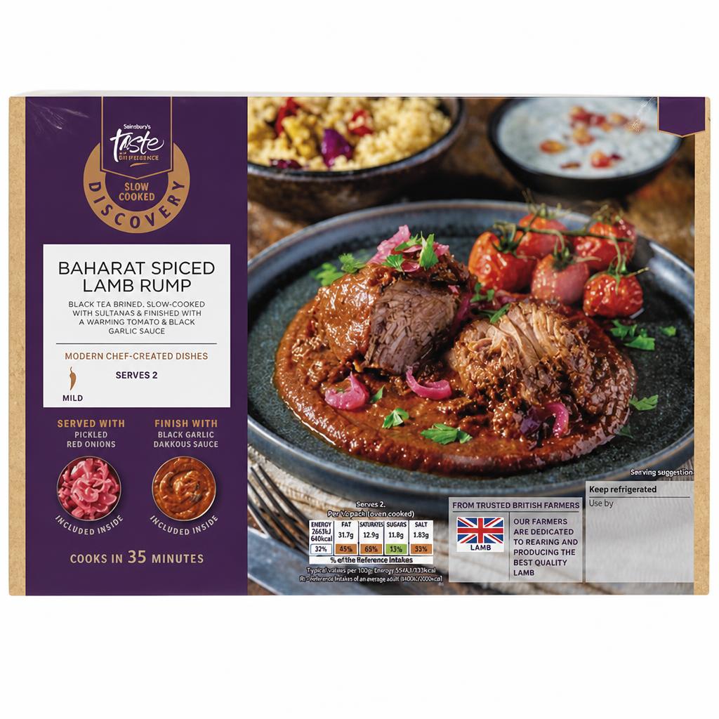 Sainsbury's Discovery 565g Slow Cooked Baharat Spiced Lamb Rump, Taste the Difference