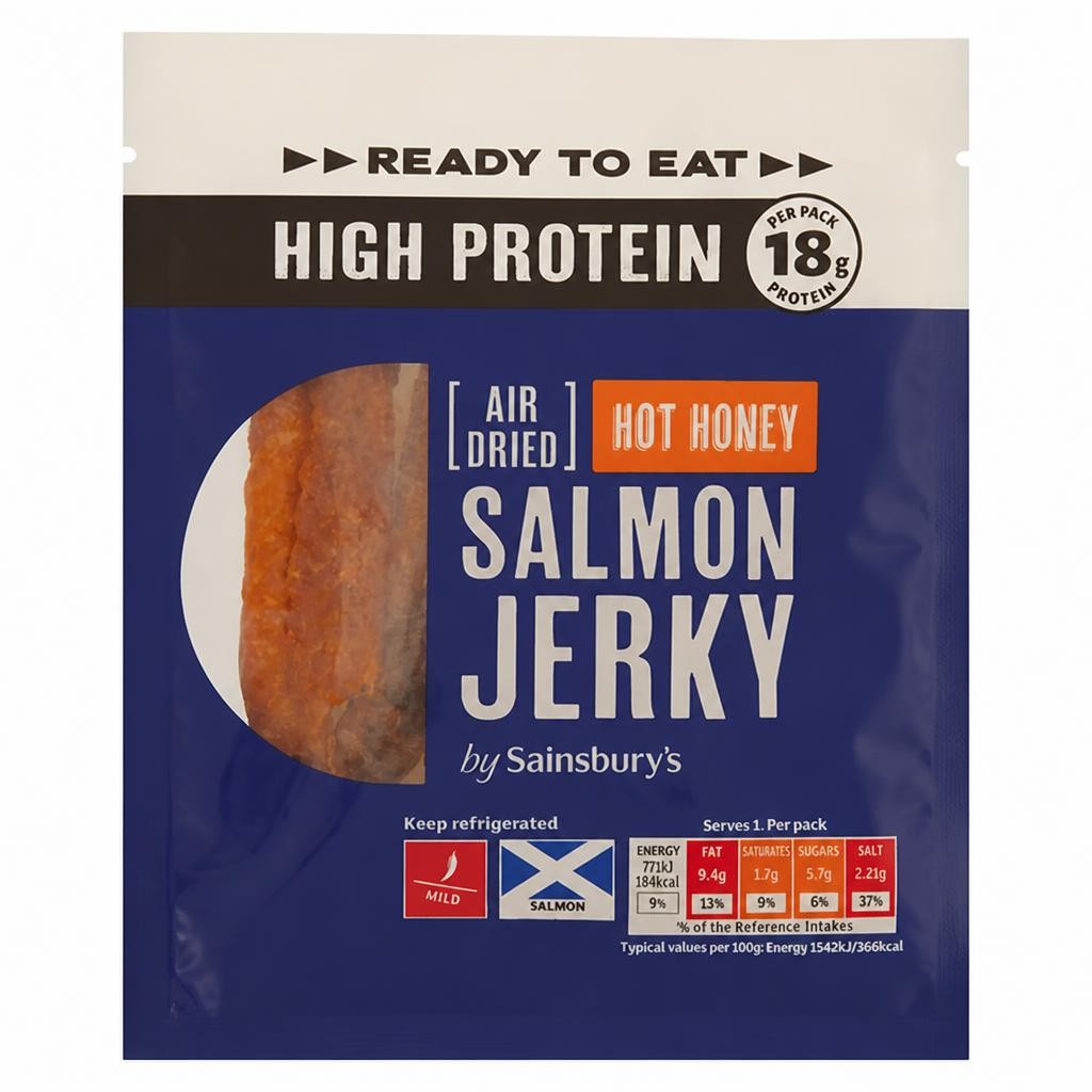 Sainsbury's 50g High Protein Ready to Eat Hot Honey Salmon Jerky