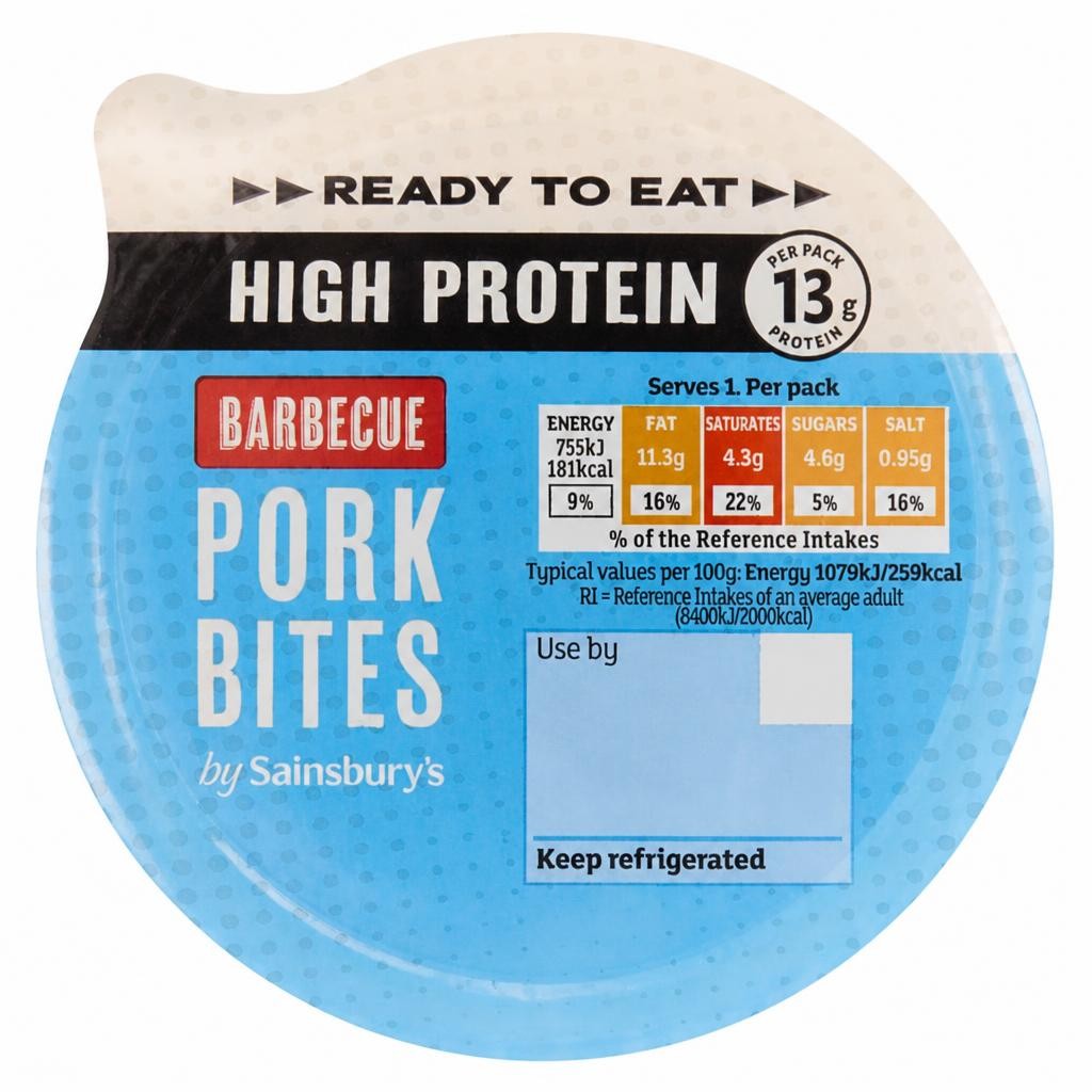 Sainsbury's 70g High Protein BBQ Pork Bites