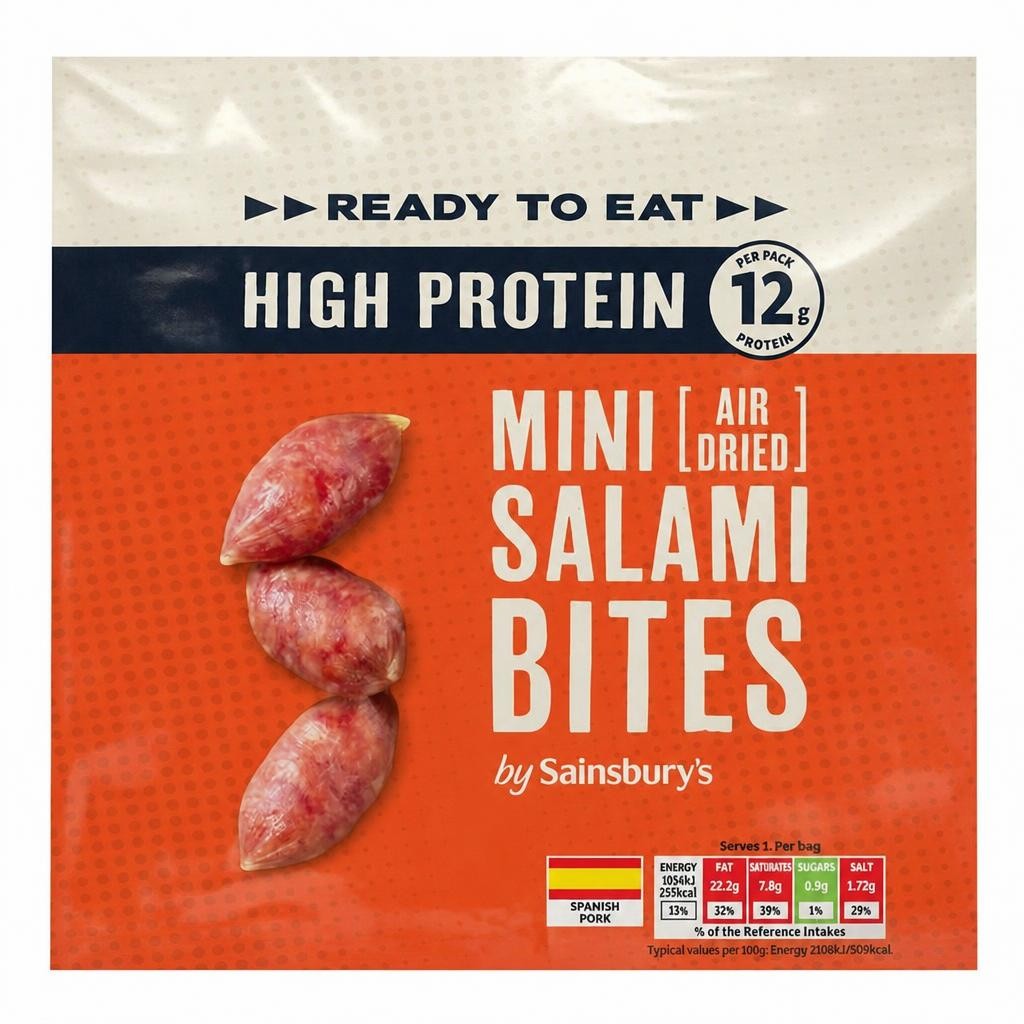 Sainsbury's 50g High Protein Ready to Eat Mini Salami Bites