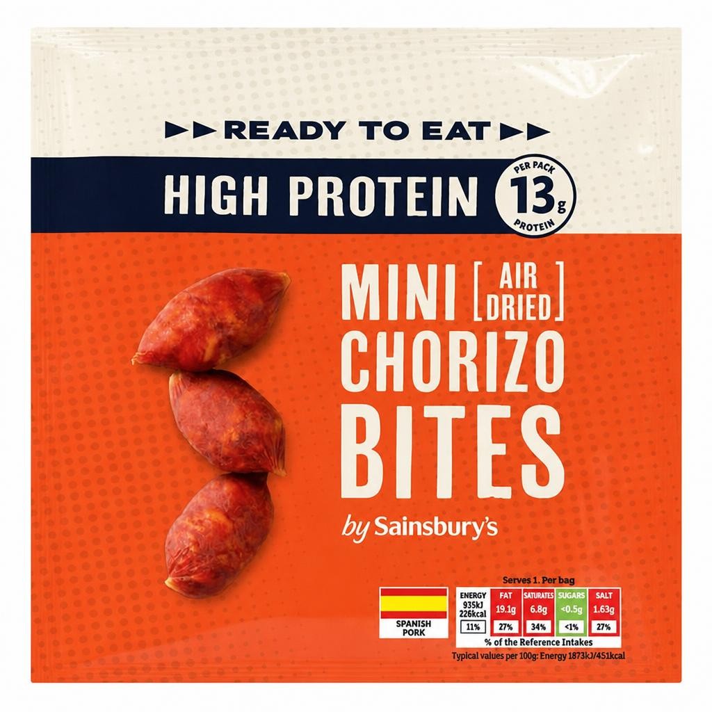 Sainsbury's 50g High Protein Ready to Eat Mini Chorizo Bites