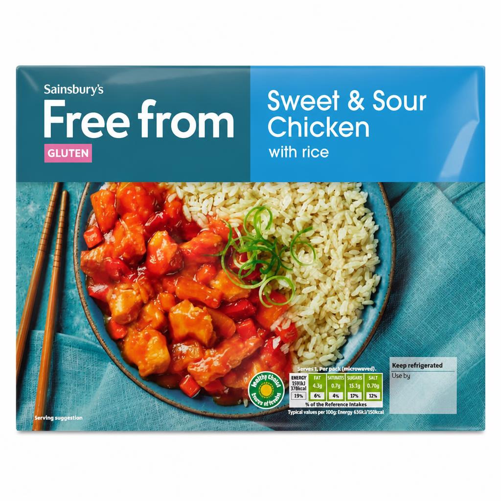 Sainsbury's Free From 400g Sweet & Sour Chicken & Rice