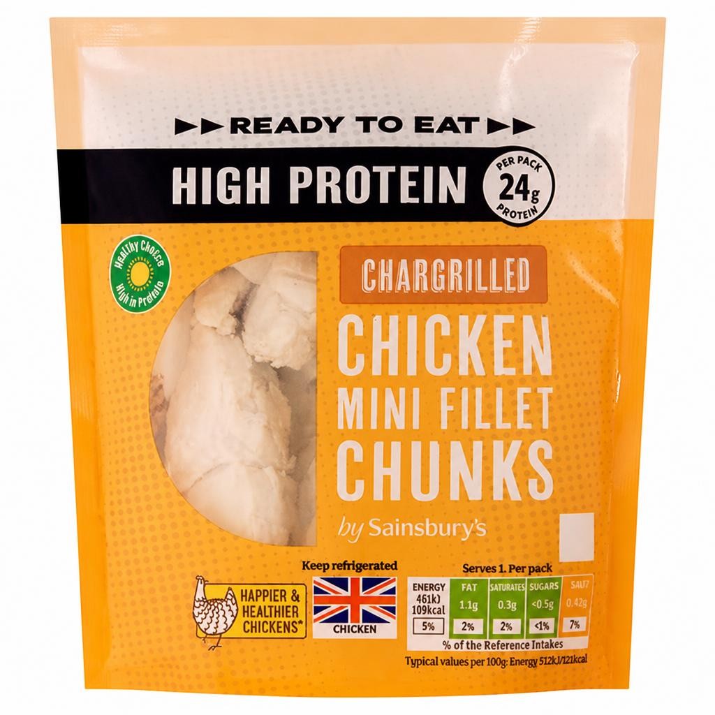 Sainsbury's 90g Ready to Eat Chargrilled Mini Fillet Pieces
