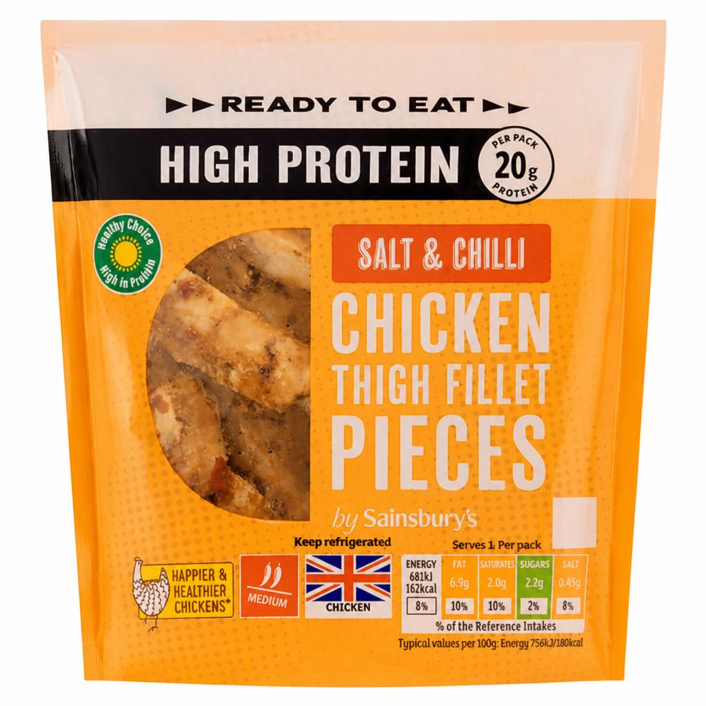 Sainsbury's 90g Ready to Eat Salt & Chilli Thigh Fillet Pieces
