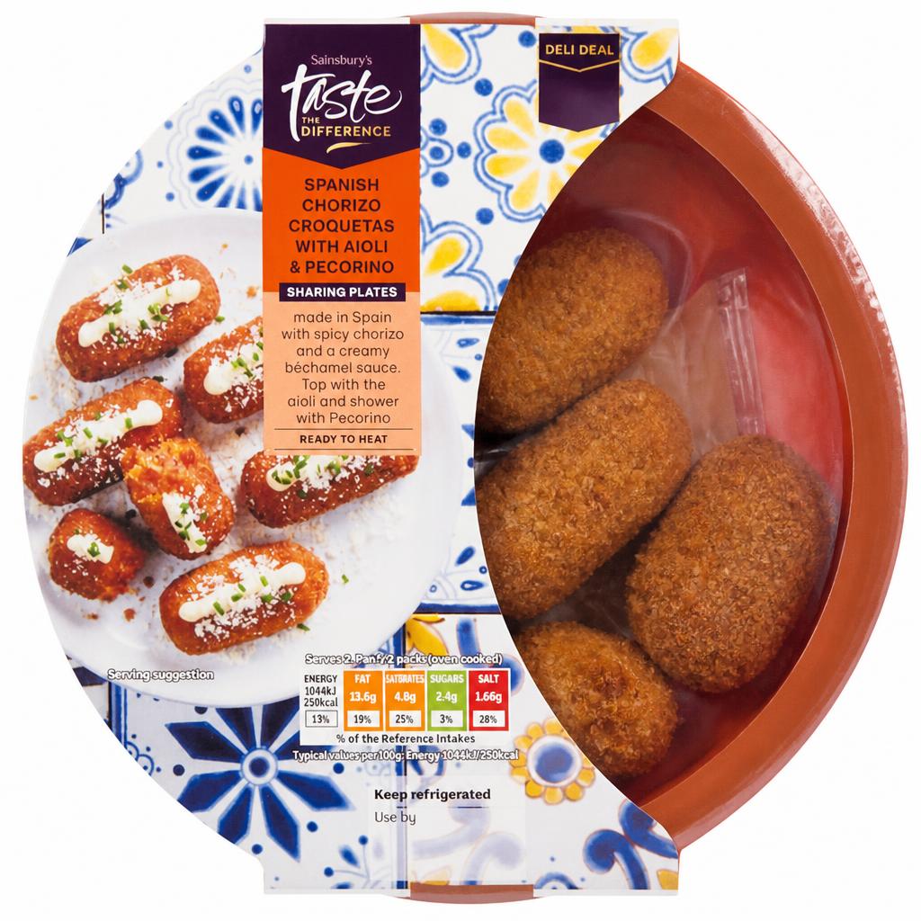 Sainsbury's 200g Spanish Chorizo Croquetas with Aioli & Pecorino, Taste the Difference