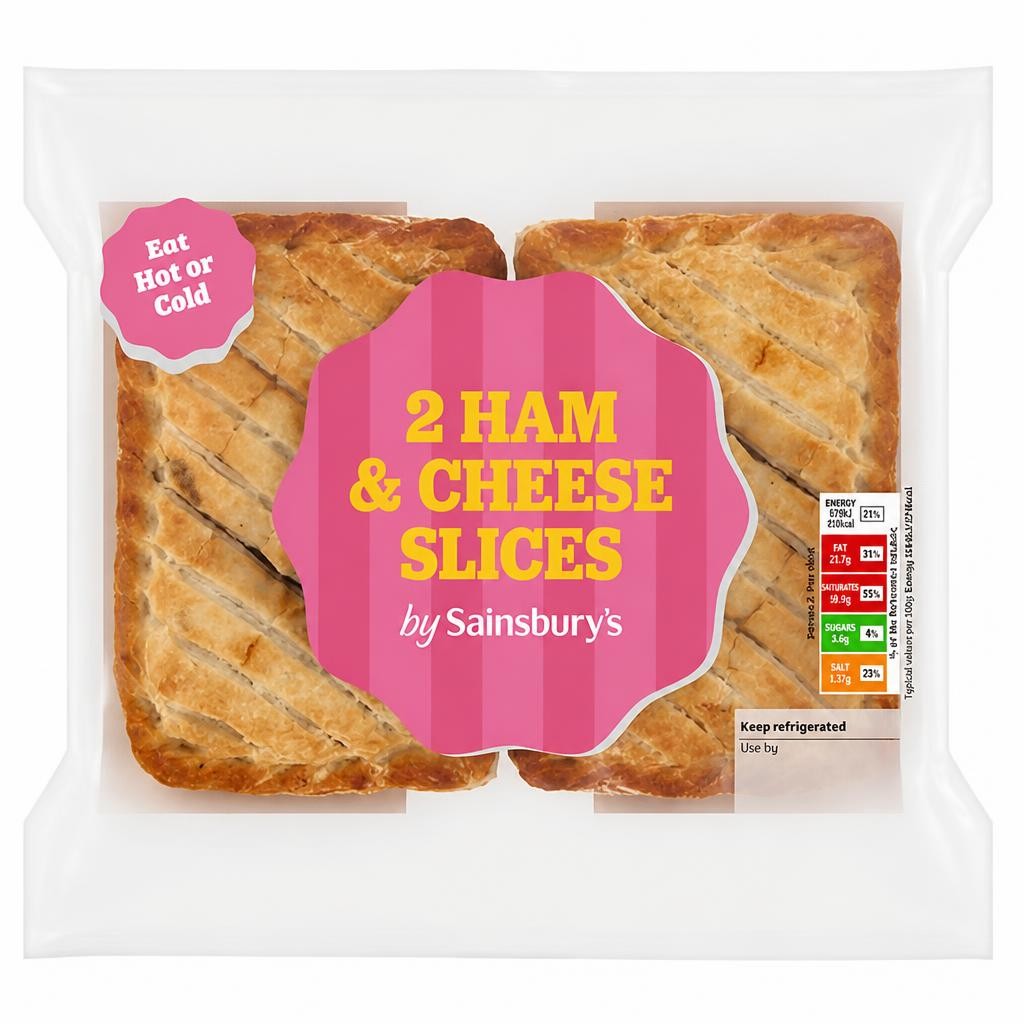Sainsbury's 2 x Ham & Cheese Slices 300g