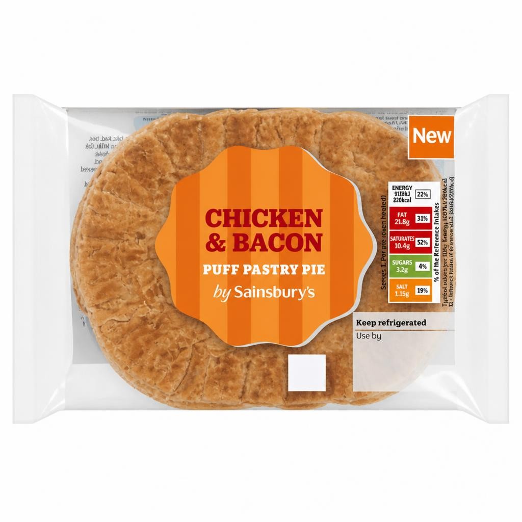 Sainsbury's 150g Chicken & Bacon Puff Pastry Pie