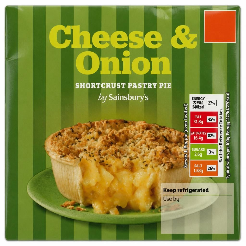 Sainsbury's 200g Cheese & Onion Pie
