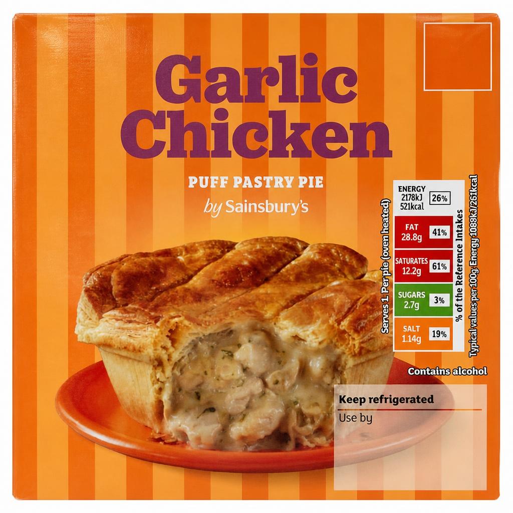 Sainsbury's 200g Creamy Garlic Chicken Pie