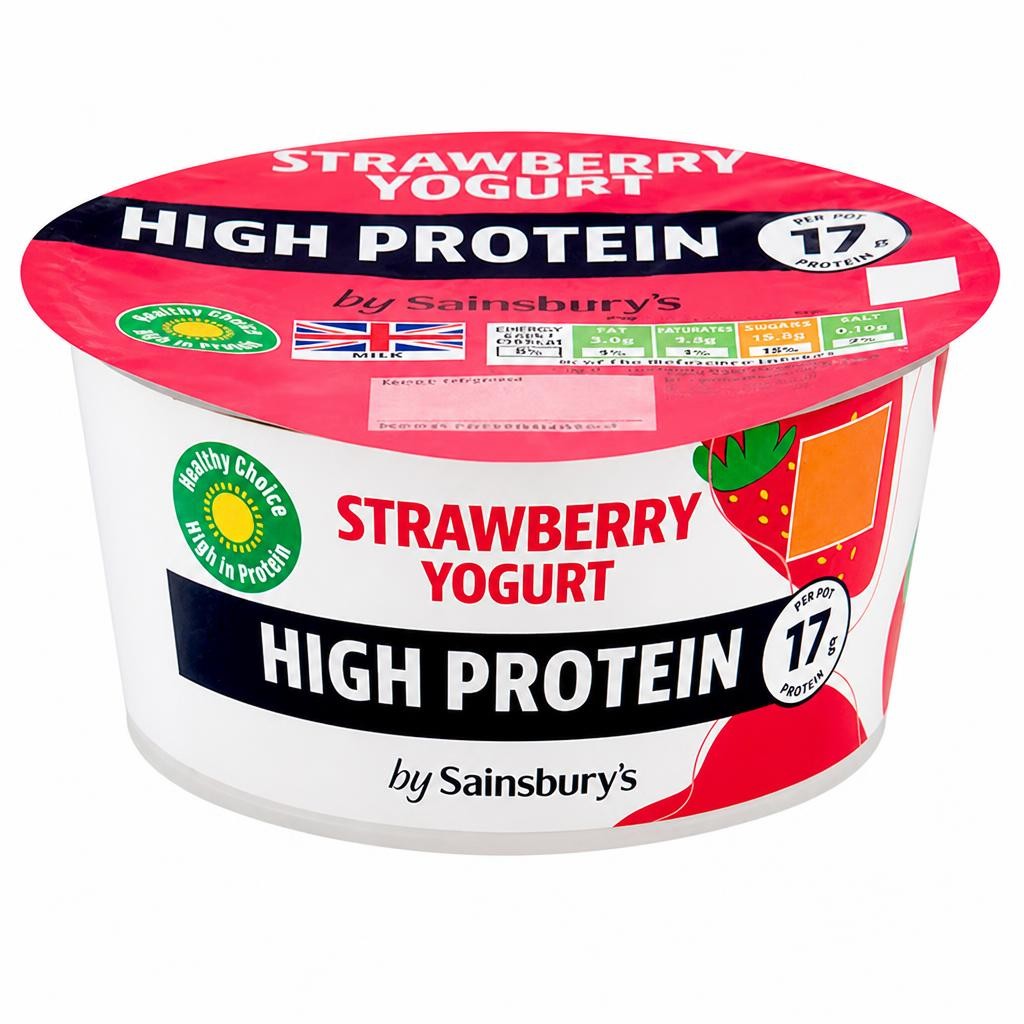 Sainsbury's 160g High Protein Strawberry Yoghurt