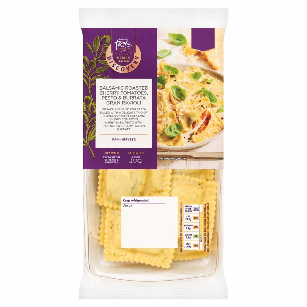 Sainsbury's Discovery 250g Tomato Burrata Ravioli Pasta, Taste the Difference
