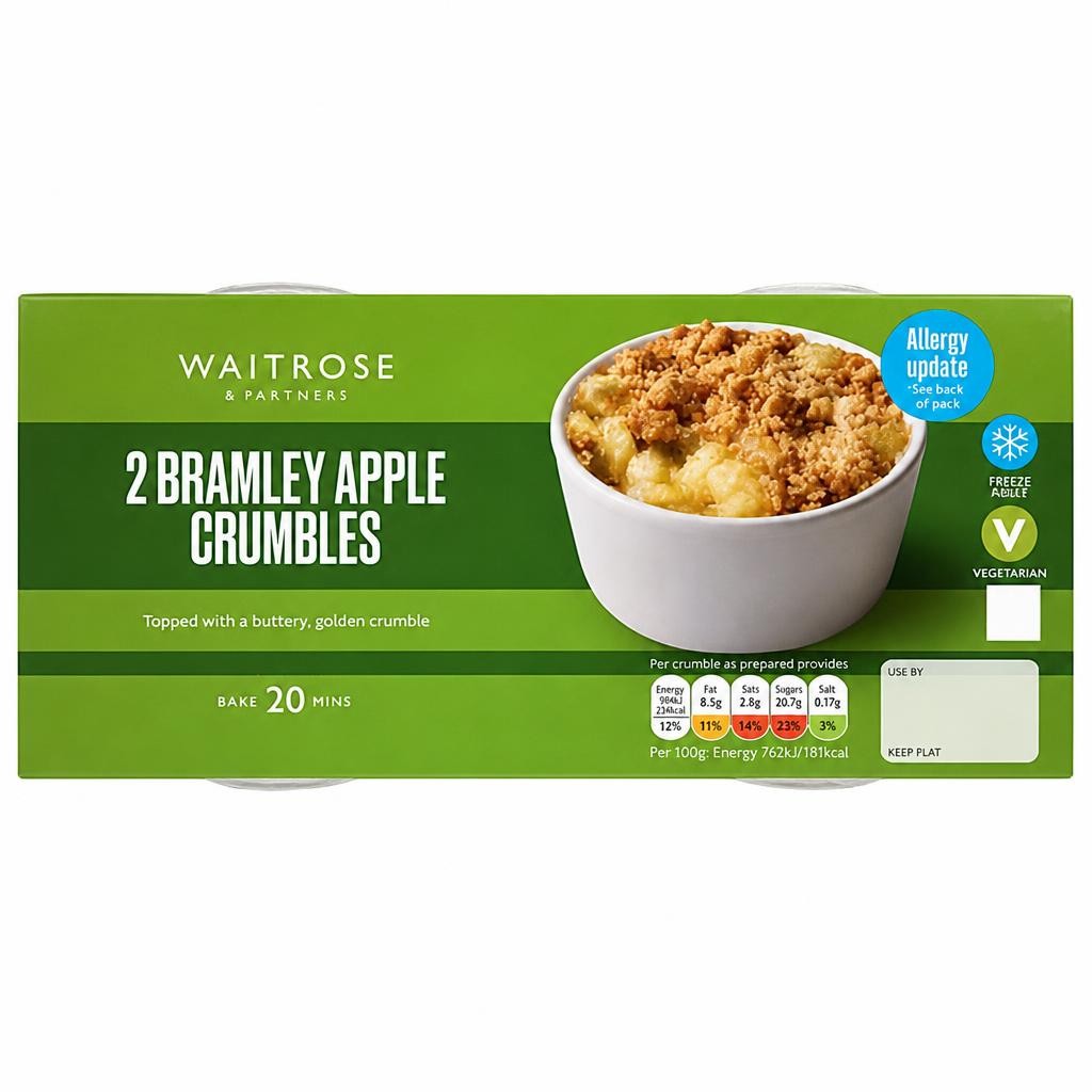 Waitrose 2 Bramley Apple Crumbles