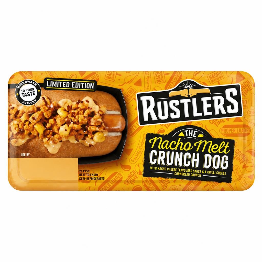 Rustlers 149g The Nacho Melt Crunch Hot Dog