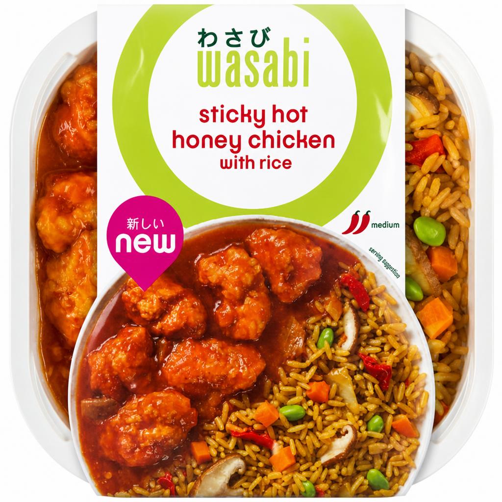 Wasabi 400g Sticky Hot Honey Chicken with Rice
