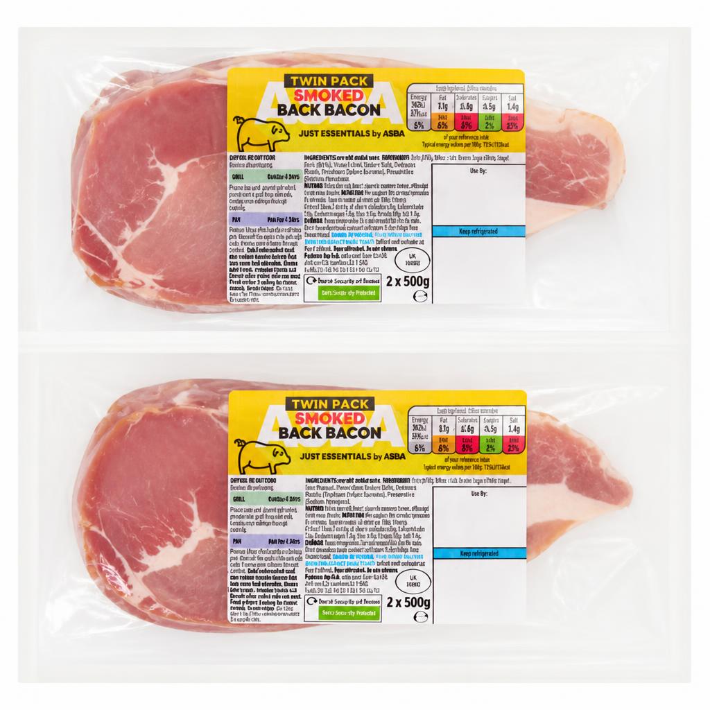 Just Essentials by ASDA Smoked Back Bacon 2 x 500g