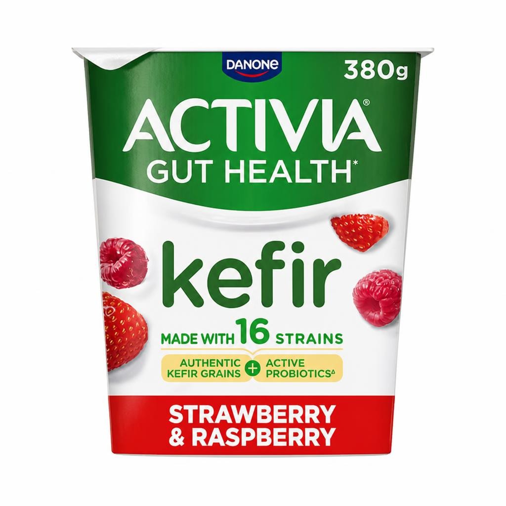 Activia Gut Health 380g Kefir Strawberry & Raspberry Yoghurt