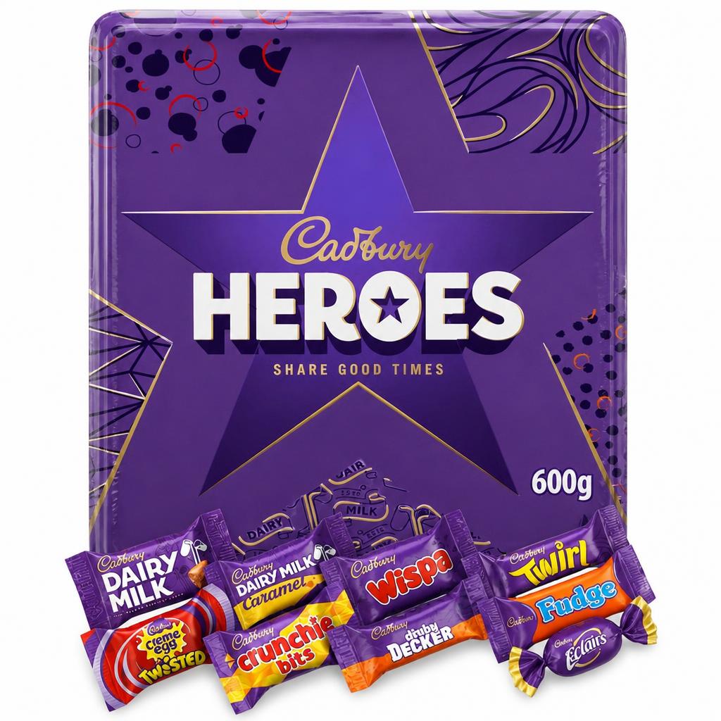 CADBURY HEROES TIN 600G