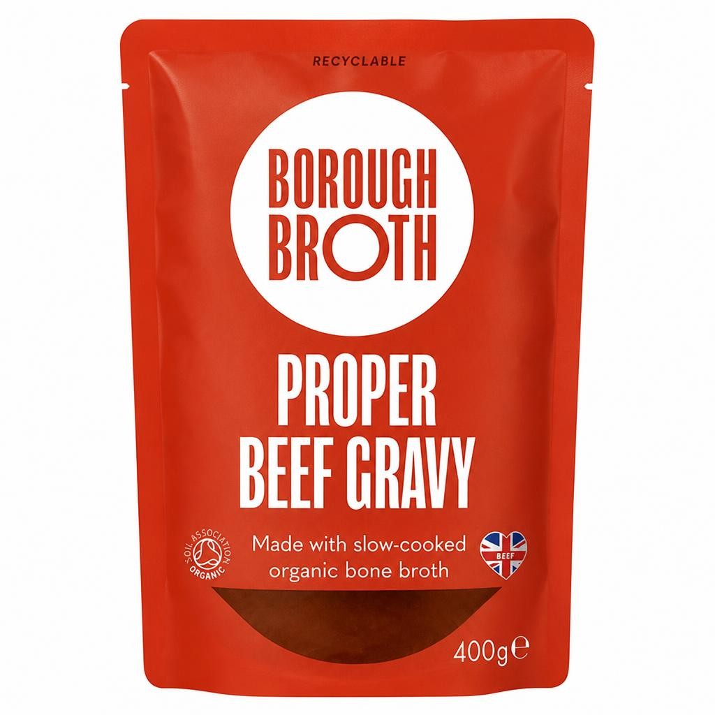Borough Broth 400g Proper Beef Organic Bone Broth Gravy