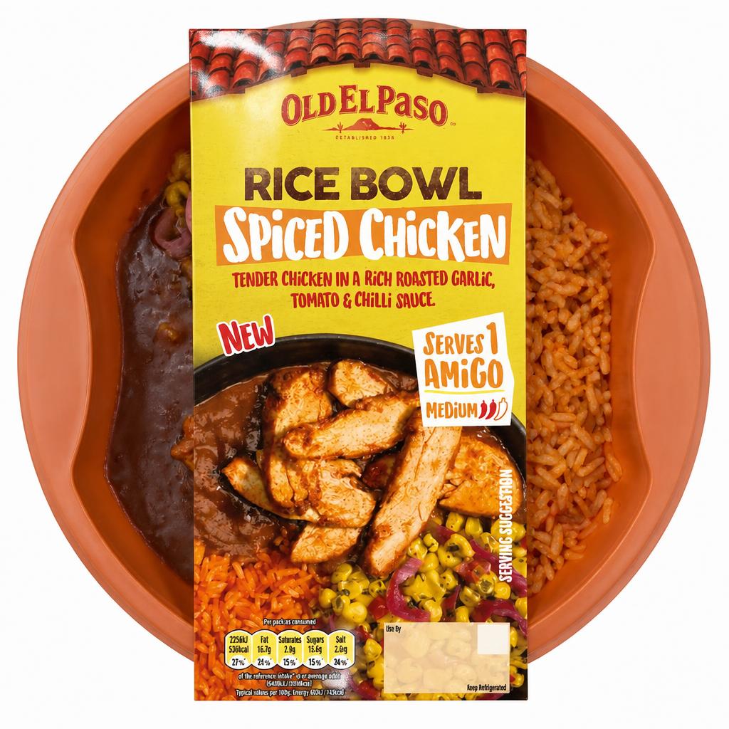 Old El Paso 375g Rice Bowl Spiced Chicken