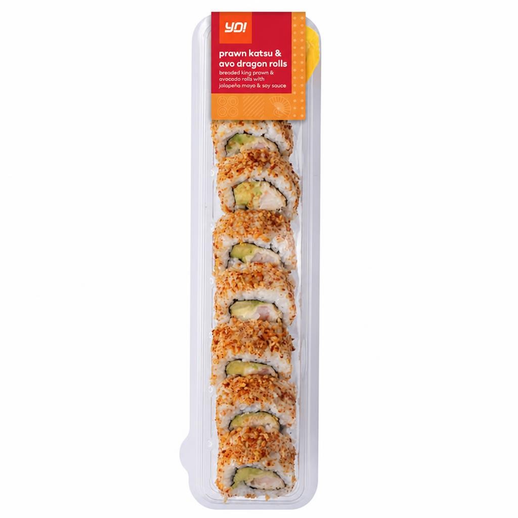 YO! 207g Prawn Katsu & Avo Dragon Rolls with Jalapeno Mayo