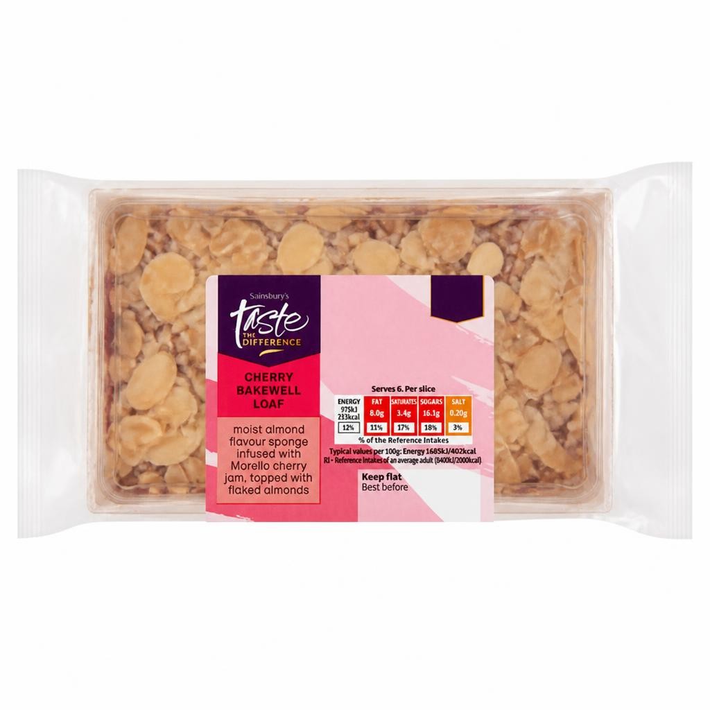 Sainsbury's 270g Cherry Bakewell Loaf, Taste the Difference