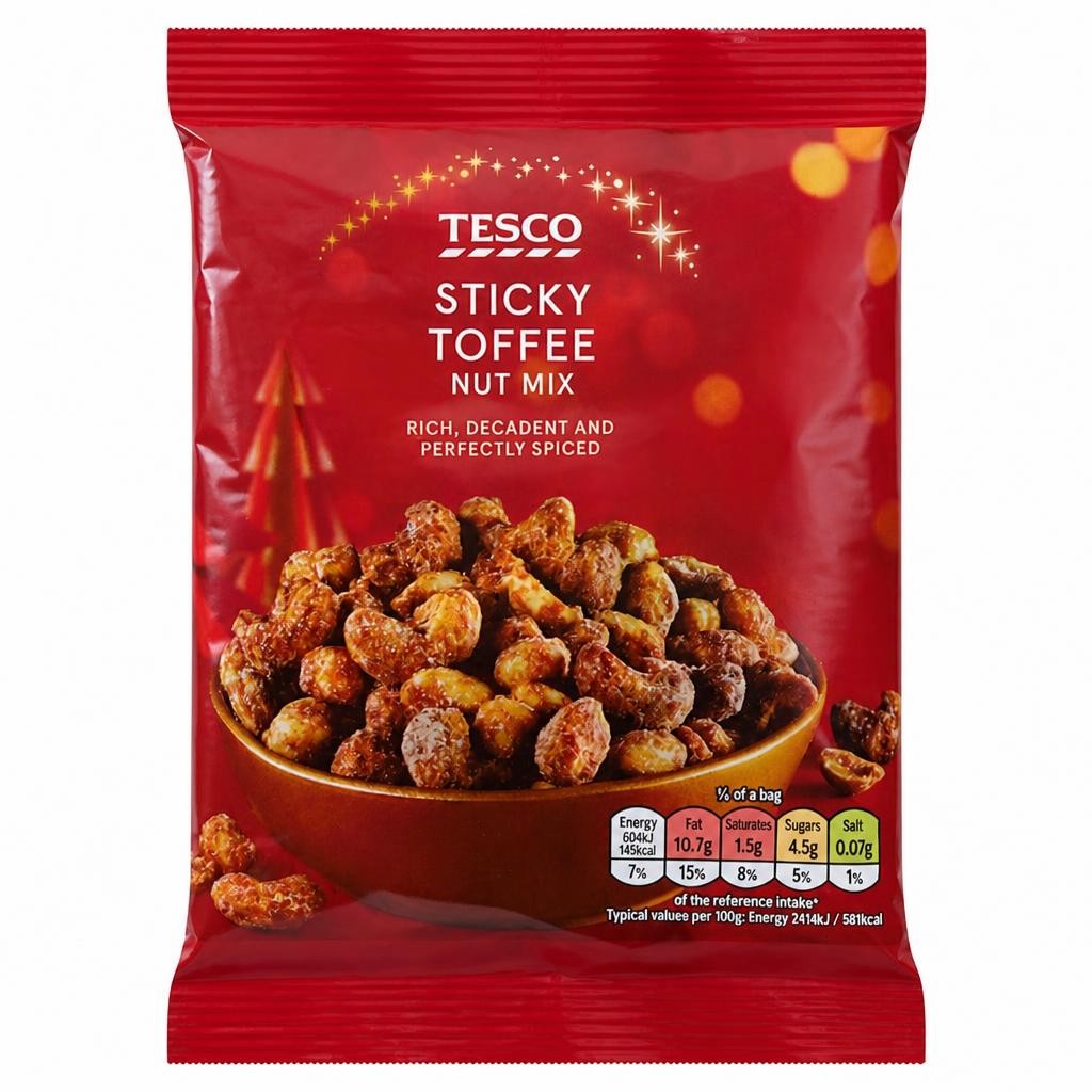 Tesco Sticky Toffee Nut Mix 150g