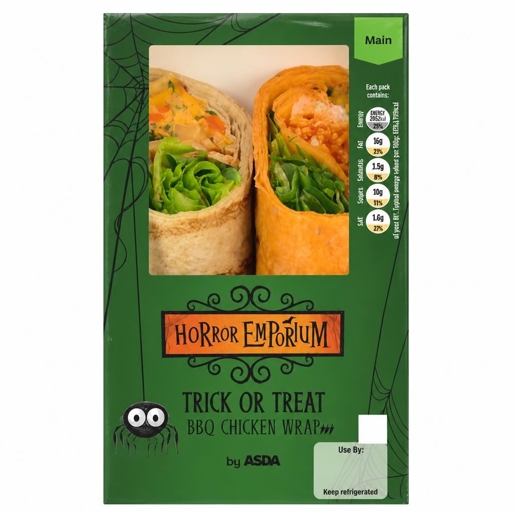 ASDA Horror Emporium Trick or Treat BBQ Chicken Wrap