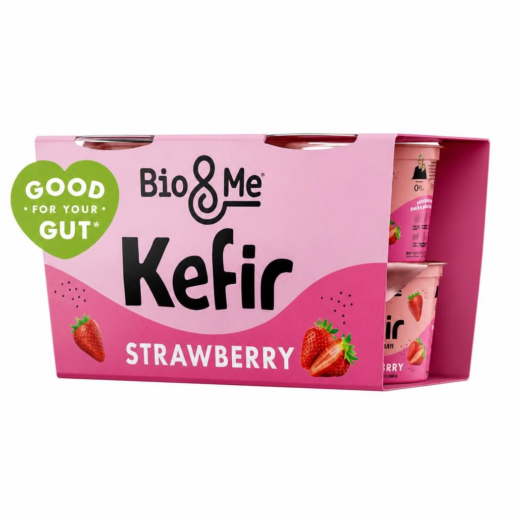 Bio&Me Tickled Pink&nbsp;Strawberry Kefir Yoghurt 4x100g