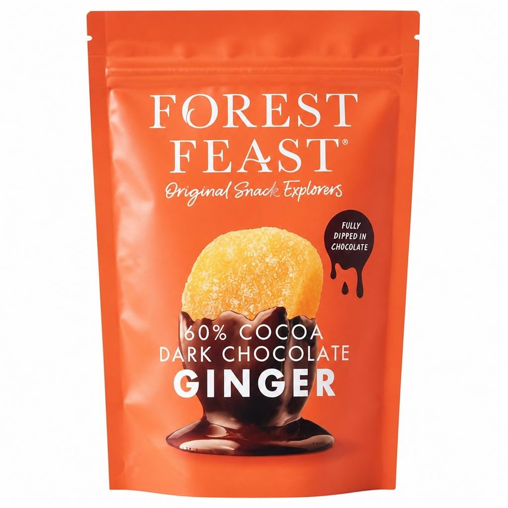 Forest Feast 60% Cocoa Dark Chocolate Ginger